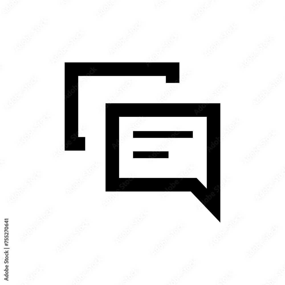Poster comment icon speech bubble symbol Chat message icons. app web vector icon