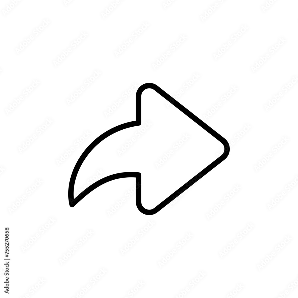 Fototapete share arrow icon reply send forward icons button. app web vector icon