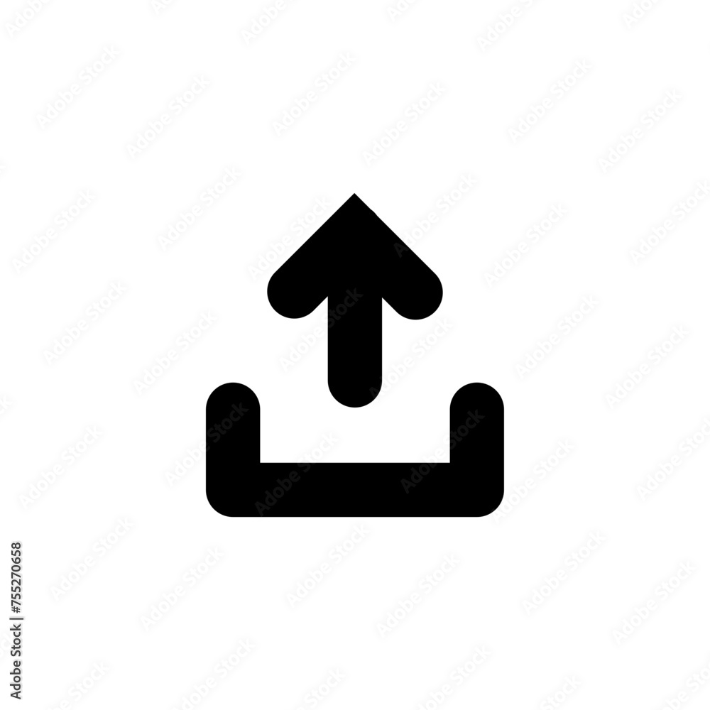 Poster upload icon symbol swipe up icon button. Scroll arrow up icon sign - uploading file icon button, send, export icons. app web vector icon