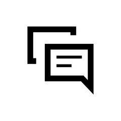 comment icon speech bubble symbol Chat message icons. app web vector icon