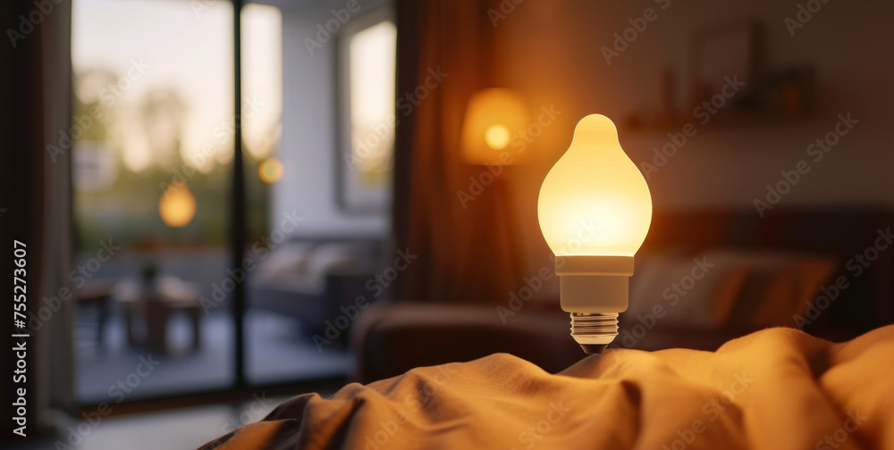 Aufkleber the advanced technology of a smart light bulb with a builtin sensor that adjusts its brightness acco
