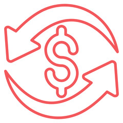 Money Exchange Icon Element For Design