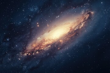 Fototapeta premium Enchanting Spiral Galaxy Background with Cosmic Splendor