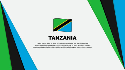 Tanzania Flag Abstract Background Design Template. Tanzania Independence Day Banner Cartoon Vector Illustration. Tanzania Flag