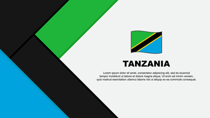 Tanzania Flag Abstract Background Design Template. Tanzania Independence Day Banner Cartoon Vector Illustration. Tanzania Illustration