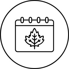 Autumn Calendar Icon