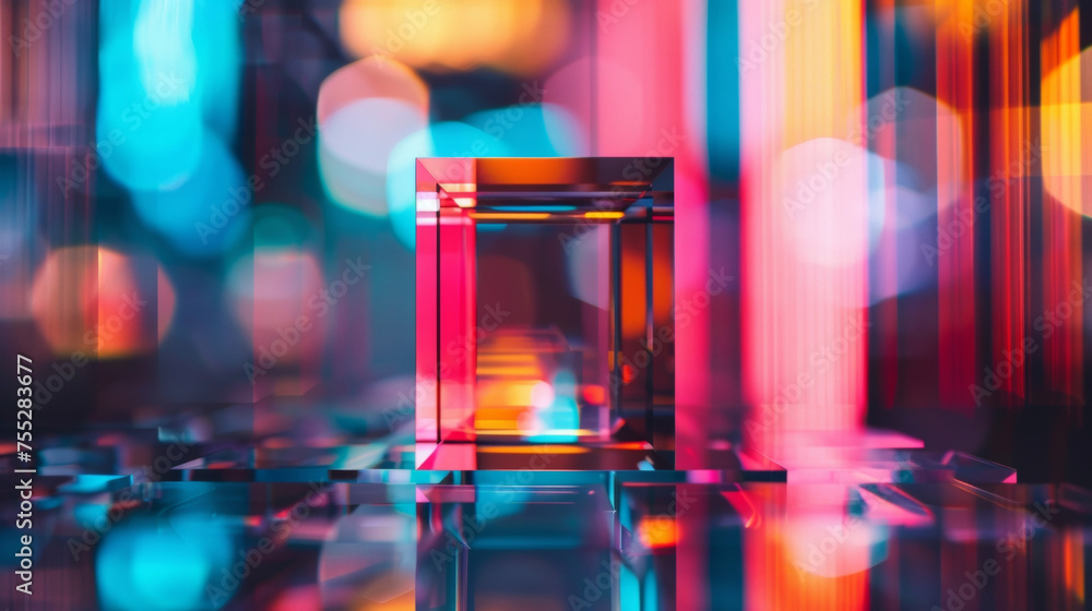 Poster a magnified shot of a single quantum dot highlighting its unique semiconductor properties that make 