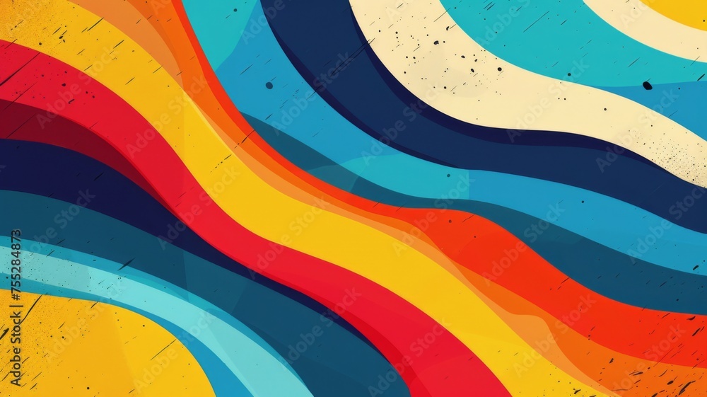 Poster abstract colorful waves pattern background - dynamic abstract background with a seamless pattern of 