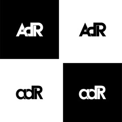 adr lettering initial monogram logo design set