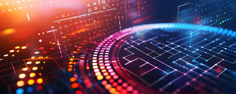 Abstract visualisation of project management graphic design banner