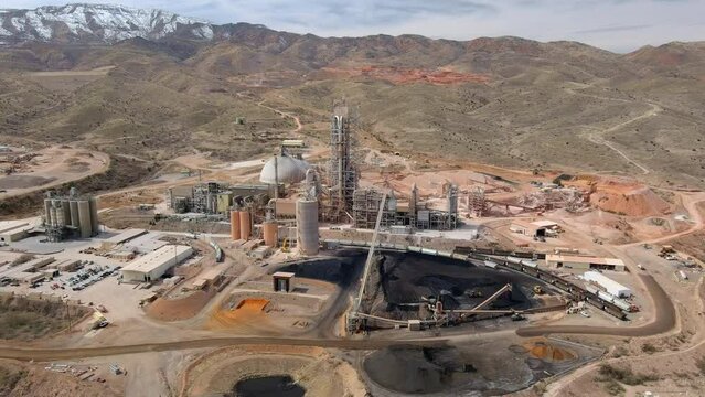 Aerial View of SRMG Clarkdale Plant in Arizona for Cement Production