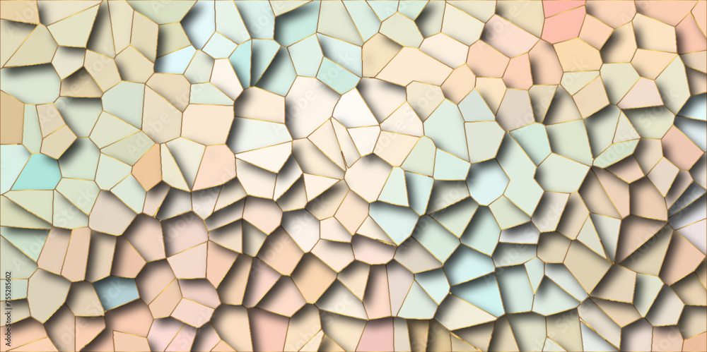 Poster abstract colorful background with triangles mosaic pattern vector backdrop with hexagons. multicolor