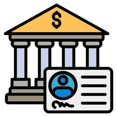Bank Account Icon Element For Design
