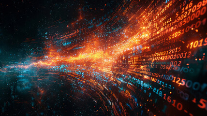  glow of a futuristic screen background. Generated-AI