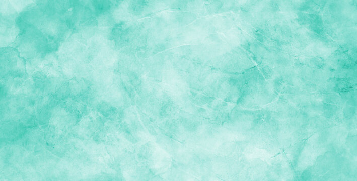 Light blue green background with marbled watercolor texture grunge, pastel spring or Easter background color, distressed faded old vintage grunge textured pattern