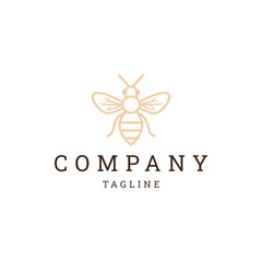 Honey bee logo company vector