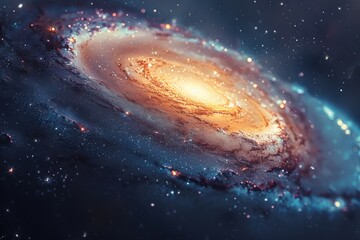 Tranquil Spiral Galaxy Background with Cosmic Tranquility