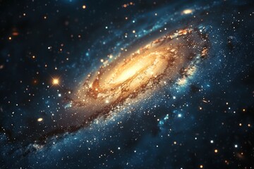 Obraz premium Mesmerizing Spiral Galaxy Background with Galactic Dreams