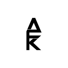 afk typography letter monogram logo design
