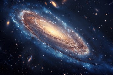  Hypnotic Spiral Galaxy Background with Celestial Luminance