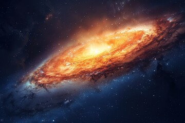 Obraz premium Hypnotic Spiral Galaxy Background with Celestial Luminance