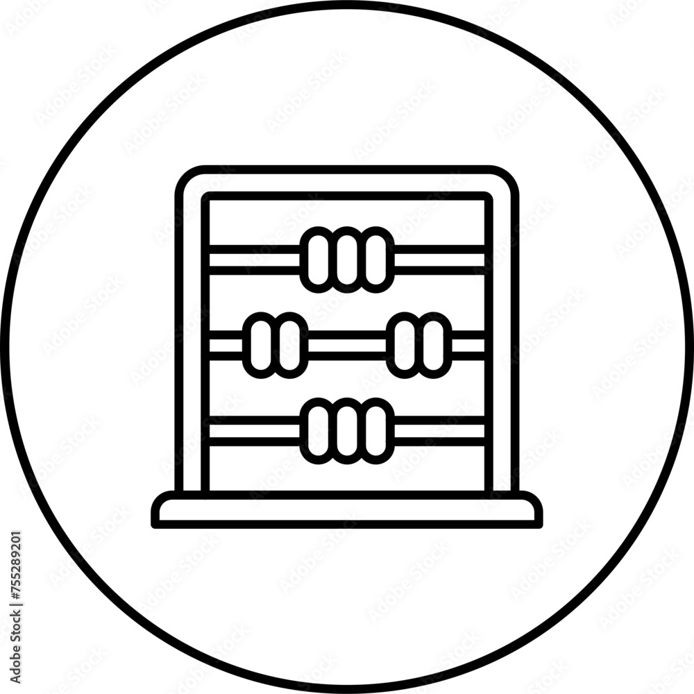 Sticker Abacus Icon