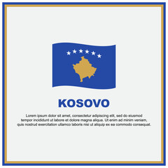 Obraz na płótnie Canvas Kosovo Flag Background Design Template. Kosovo Independence Day Banner Social Media Post. Kosovo Banner