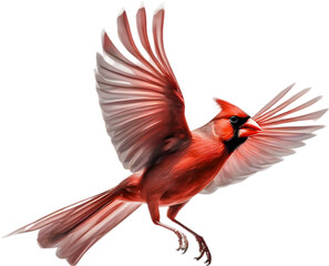 Obraz premium Watercolor of a Northern Cardinal bird clipart.