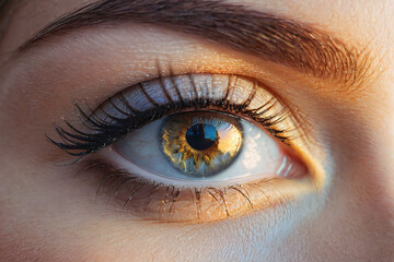 Fototapeta premium close up of a female eye