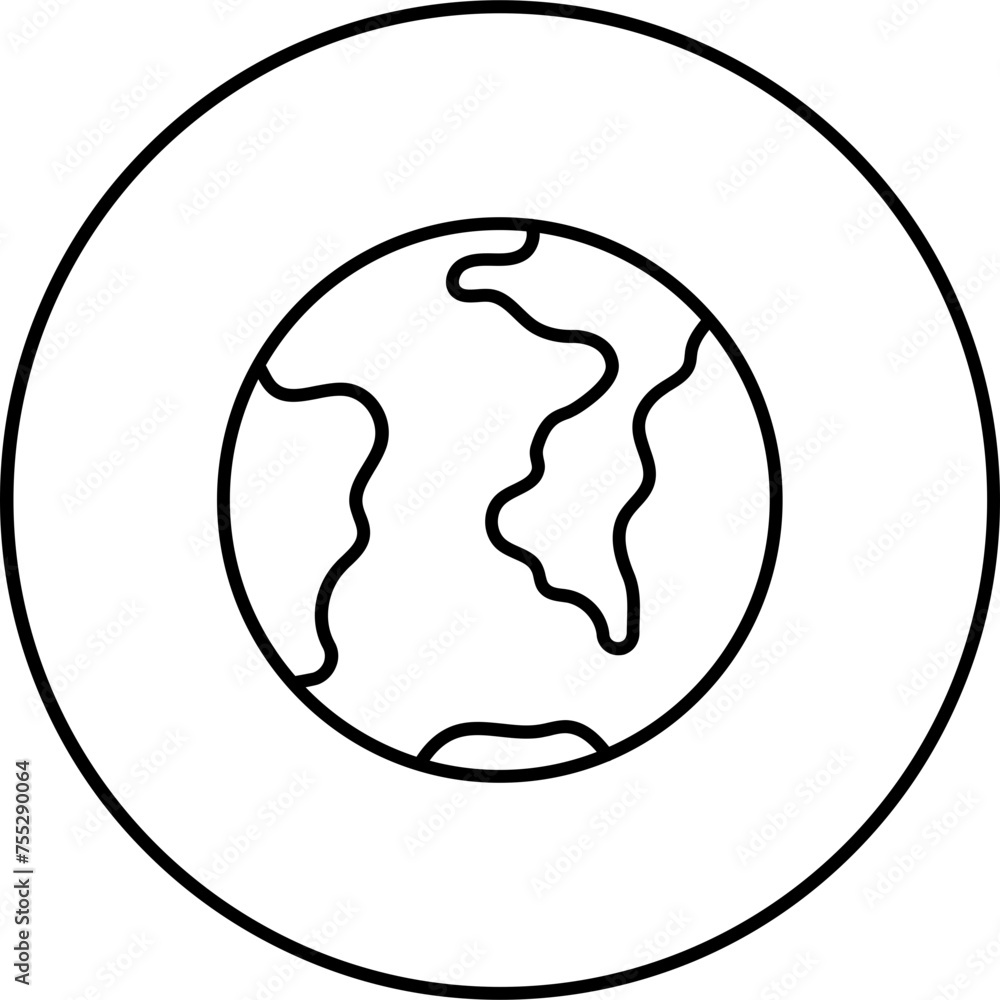 Poster earth icon