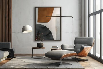 Elegant Framed Artwork Mockup for Interior Decor