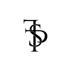 fsp lettering initial monogram logo design
