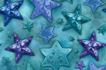Blue Starry Background Texture