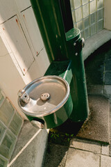 water fountain on the boardwalk