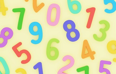 3D背景素材_数字_黄色