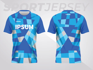 blue abstract background and pattern for sport jersey template