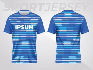 blue abstract background and pattern for sport jersey template