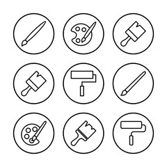 Paint icon vector illustration. paint brush sign and symbol. paint roller icon vector