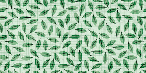 Minimalistic vector background of leaves, seamless pattern, banner	
