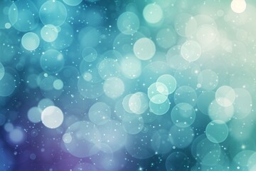 Abstract Blue Bubble Bokeh Background