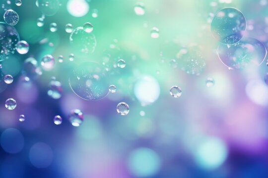 Sparkling Bubbles On Gradient Backdrop