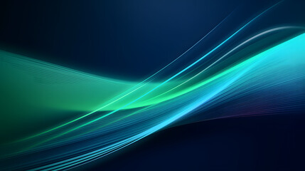 Fototapeta premium Digital technology green blue geometric curve abstract poster web page PPT background