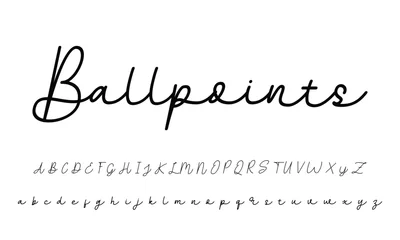Foto op Plexiglas Best Alphabet Signatures Handdraw Brush Script Logotype Font lettering handwritten © master