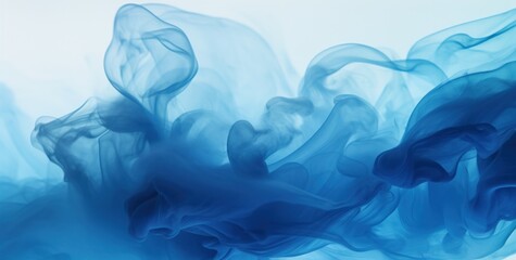 Ethereal Blue Ink Clouds in Water