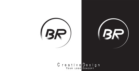 BR letter logo design template vector