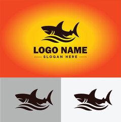 Shark logo vector art icon graphics for company brand business icon shark logo template