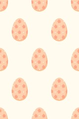 Easter Egg Delight: Vibrant Seamless Pattern with Holiday Symbols, Flowers, and Cheerful Colors for a Joyful Spring Celebration