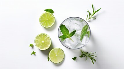 Zesty Gin and Tonic served in a tall glass with lime wedge, perfect for a refreshing summer sip.
