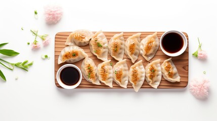 Mouthwatering Gyoza Dumplings Poster, Capturing the Essence of Japanese Culinary Delight
