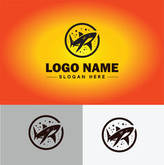 Shark logo vector art icon graphics for company brand business icon shark logo template